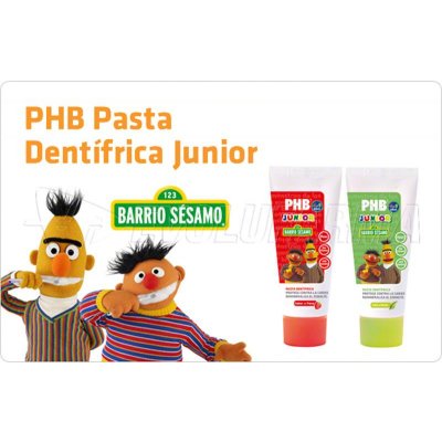 PHB JUNIOR. PASTA DENTÍFRICA SABOR FRESA. Tubo 75 ml.