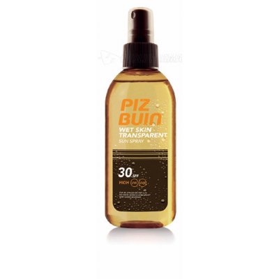 PIZ BUIN WET SKIN SPRAY SOLAR TRANSPARENTE SPF 30. 150 ml. PIZ BUIN WET SKIN SPRAY SOLAR TRANSPARENTE SPF 30. 150 ml.