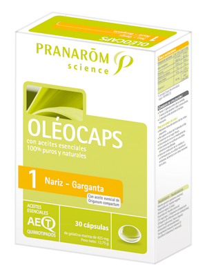 Pranarom Oleocaps 1 Nariz y Garganta 30Cáps Pranarom Oleocaps 1 Nariz y Garganta 30Cáps