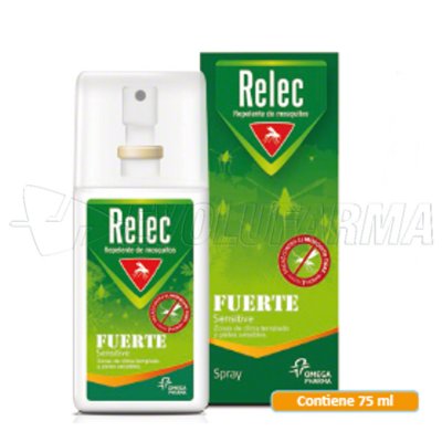 RELEC FUERTE SENSITIVE SPRAY REPELENTE MOSQUITOS. 75 ml RELEC FUERTE SENSITIVE SPRAY REPELENTE MOSQUITOS. 75 ml