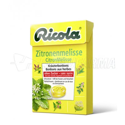 RICOLA CARAMELOS SIN AZUCAR LIMON 50 G RICOLA CARAMELOS SIN AZUCAR LIMON 50 G