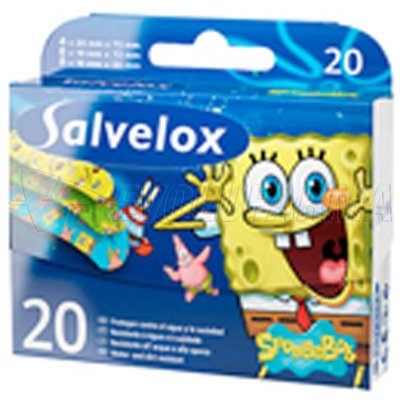 SALVELOX APÓSITOS INFANTILES BOB ESPONJA, 20 Unidades SALVELOX APÓSITOS INFANTILES BOB ESPONJA, 20 Unidades