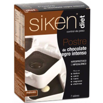 SIKEN DIET POSTRE DE CHOCOLATE NEGRO INTENSO, 25g 7 Sobres SIKEN DIET POSTRE DE CHOCOLATE NEGRO INTENSO, 25g 7 Sobres
