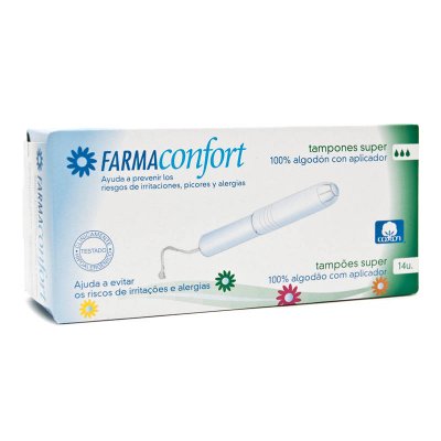 TAMPONES 100%ALGODON FARMACONFORT SUPER 14 U TAMPONES 100%ALGODON FARMACONFORT SUPER 14 U
