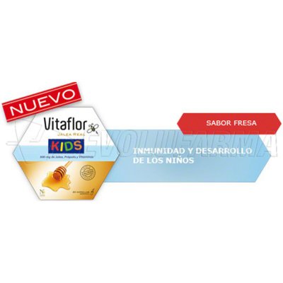 VITAFLOR JALEA REAL KIDS AMPOLLA BEBIBLE 10 ML. 20 Ampollas VITAFLOR JALEA REAL KIDS AMPOLLA BEBIBLE 10 ML. 20 Ampollas